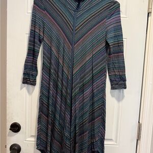 BCBGMaxAzria Multicolor Striped Long Sleeve Dress